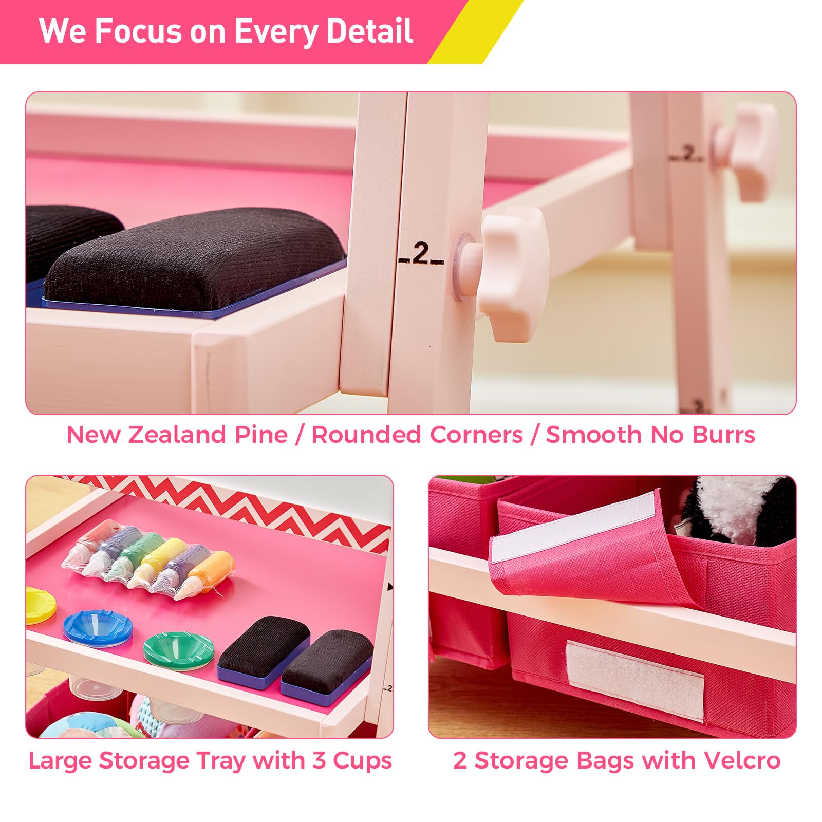 FUNLIO magnetic chalkboard and whiteboard enable versatile learning at home.