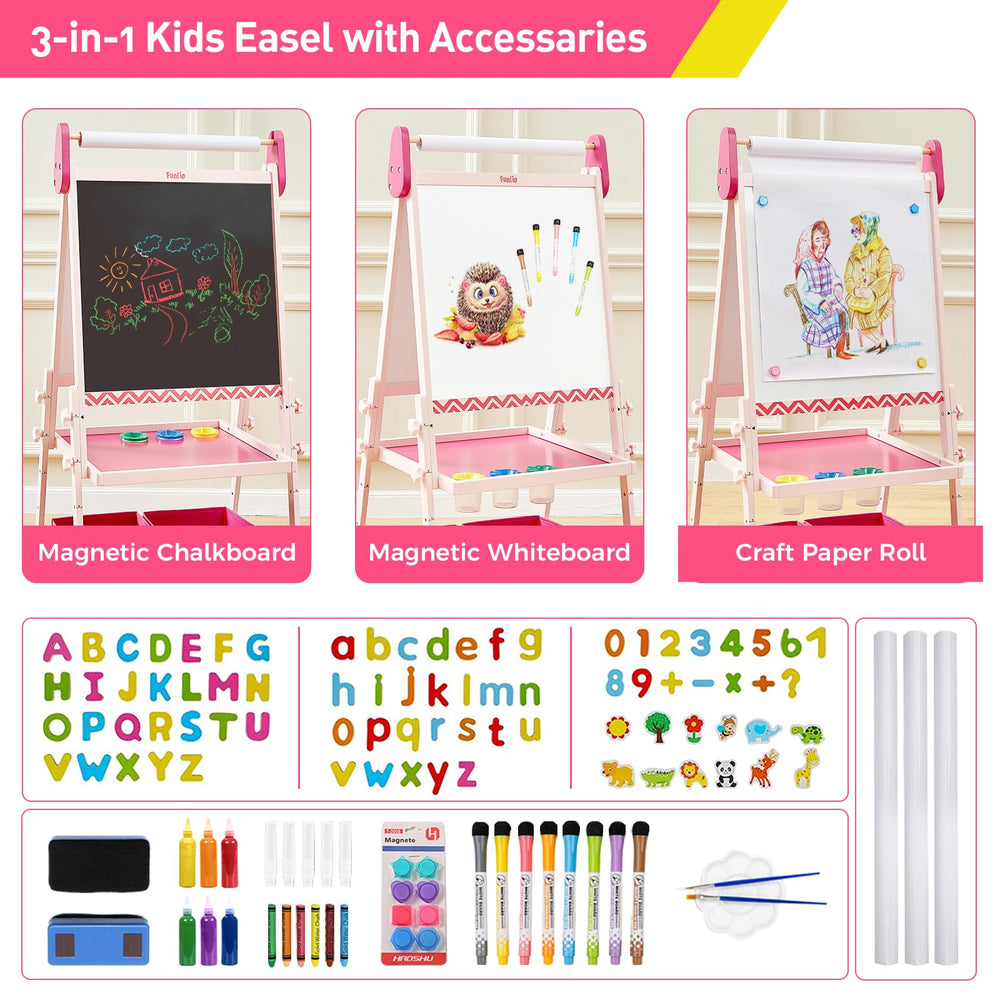 FUNLIO paper roll holder supports continuous drawing and storytelling.