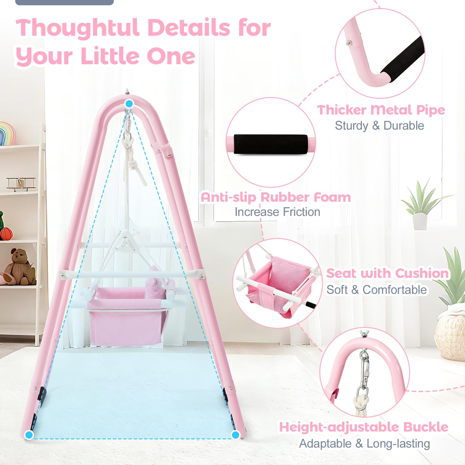 FUNLIO plush soft-seat provides gentle, comfortable seating for toddlers.