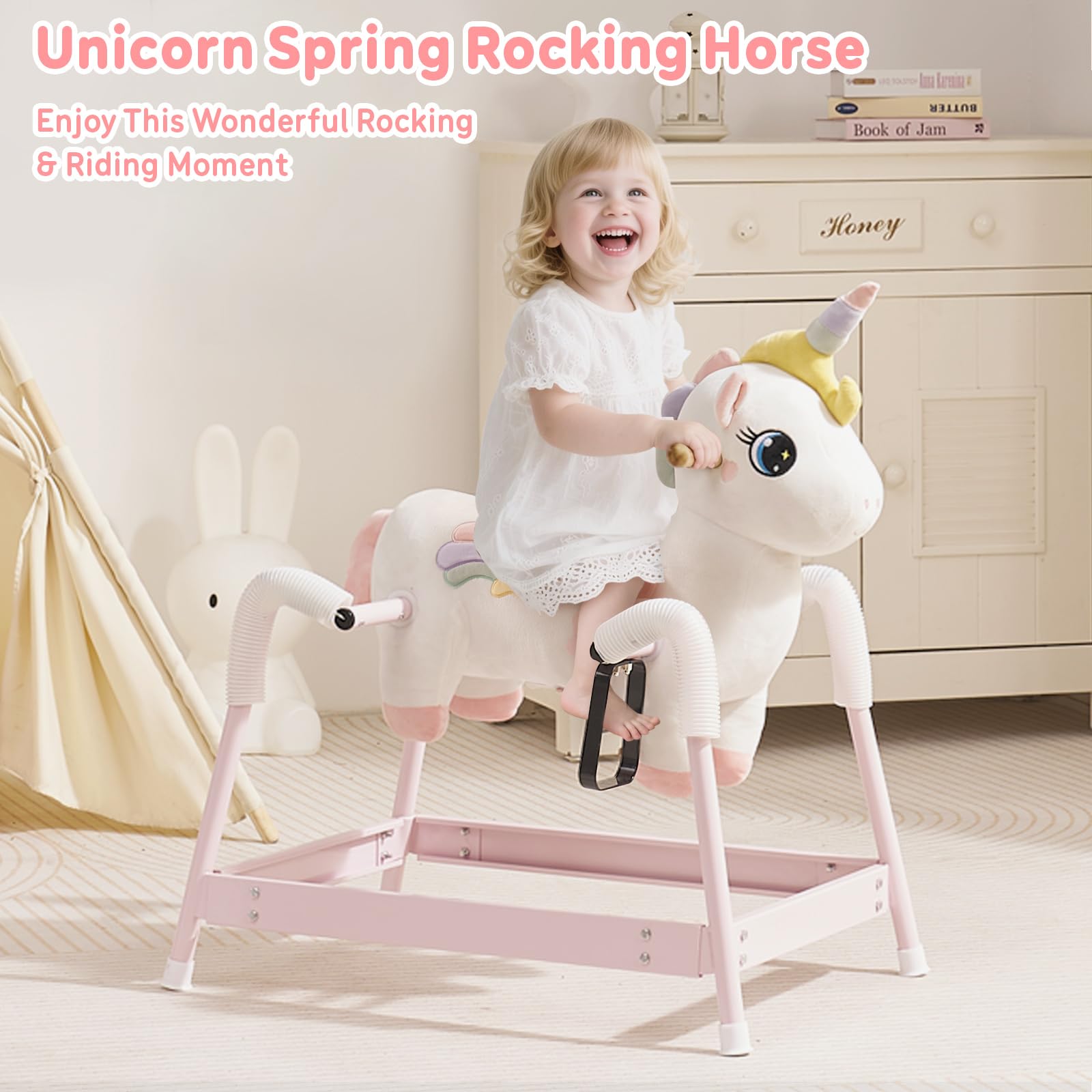 FUNLIO rainbow horn and twinkling eyes invite magical pretend adventures for kids