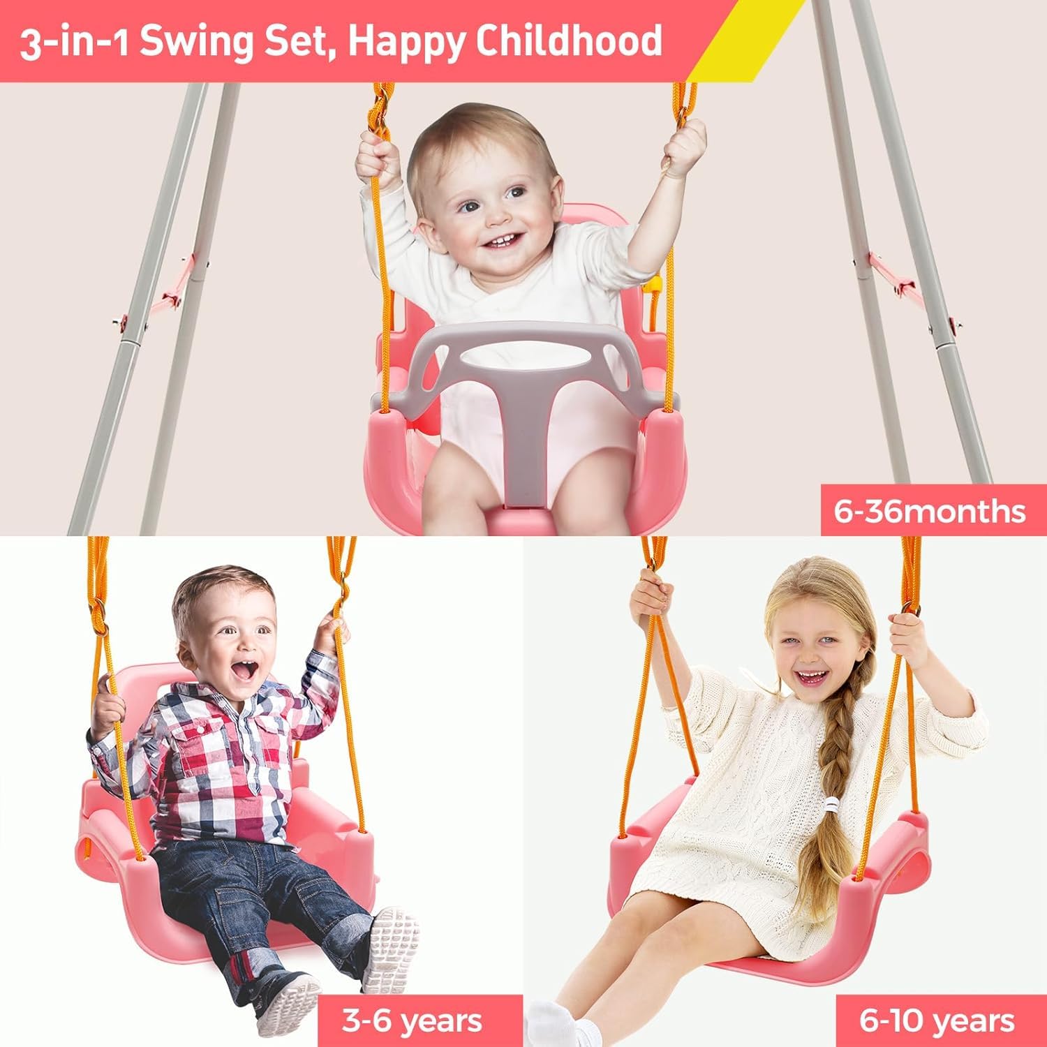 FUNLIO safety belt and sturdy frame support active outdoor fun.