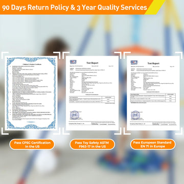 US and EU certifications ensure reliable safety for play