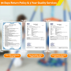 US and EU certifications ensure reliable safety for play