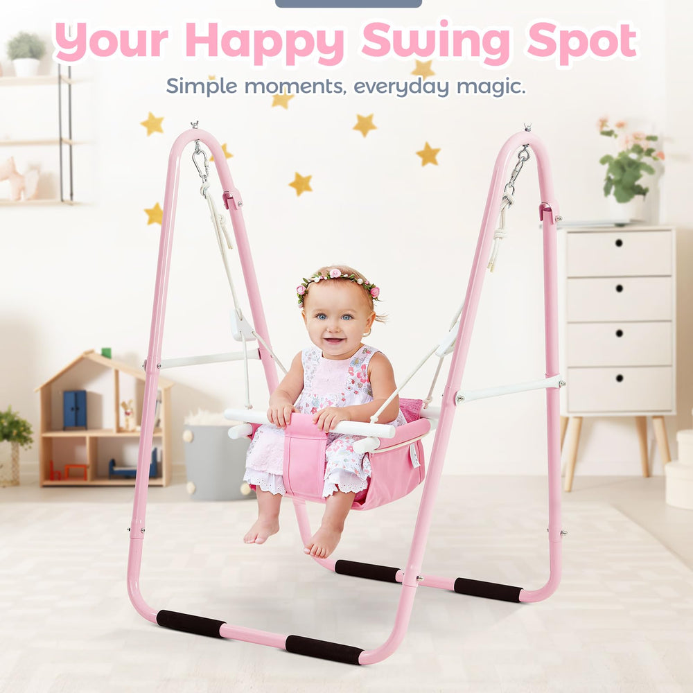 FUNLIO two sandbags stabilize the swing feet for safer play.