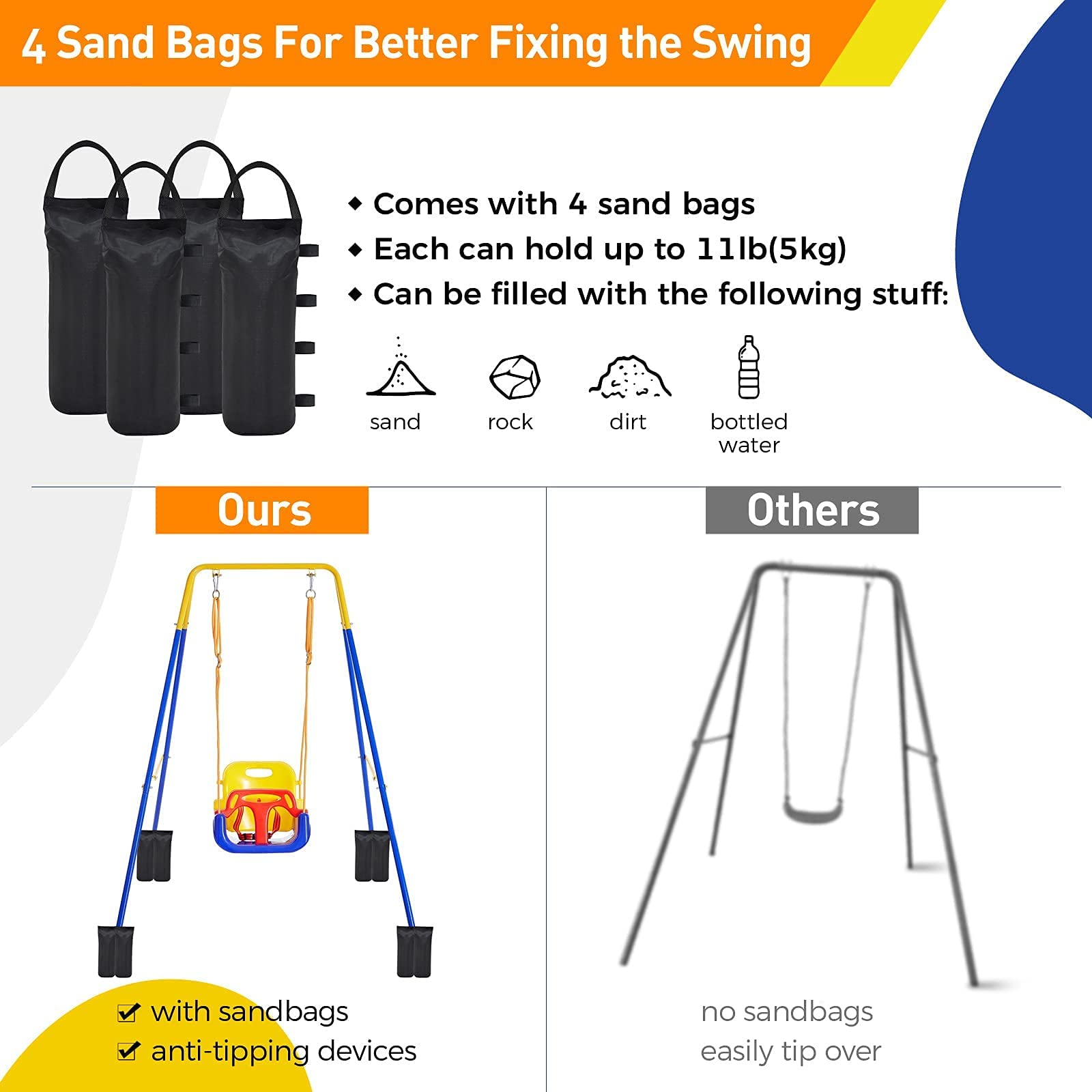 Removable swing seat on FUNLIO for easy customization as kids grow