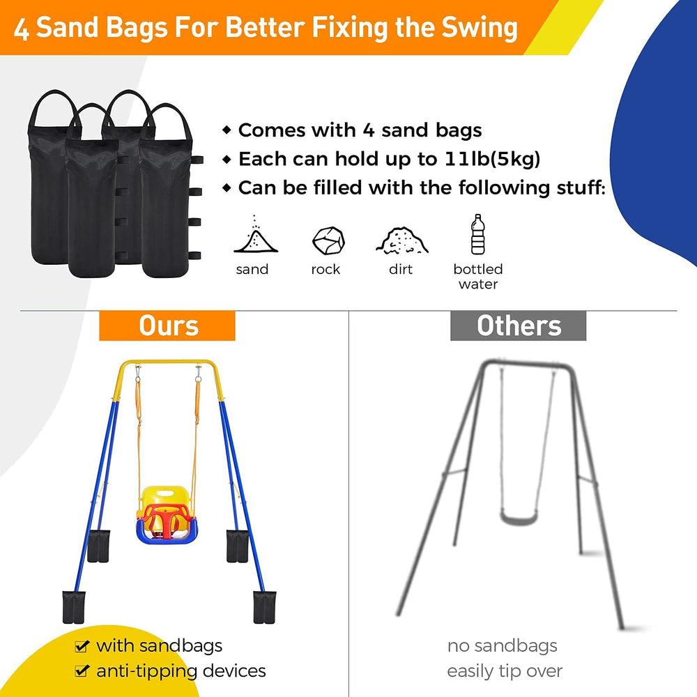 Removable swing seat on FUNLIO for easy customization as kids grow