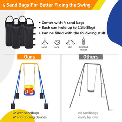 Removable swing seat on FUNLIO for easy customization as kids grow