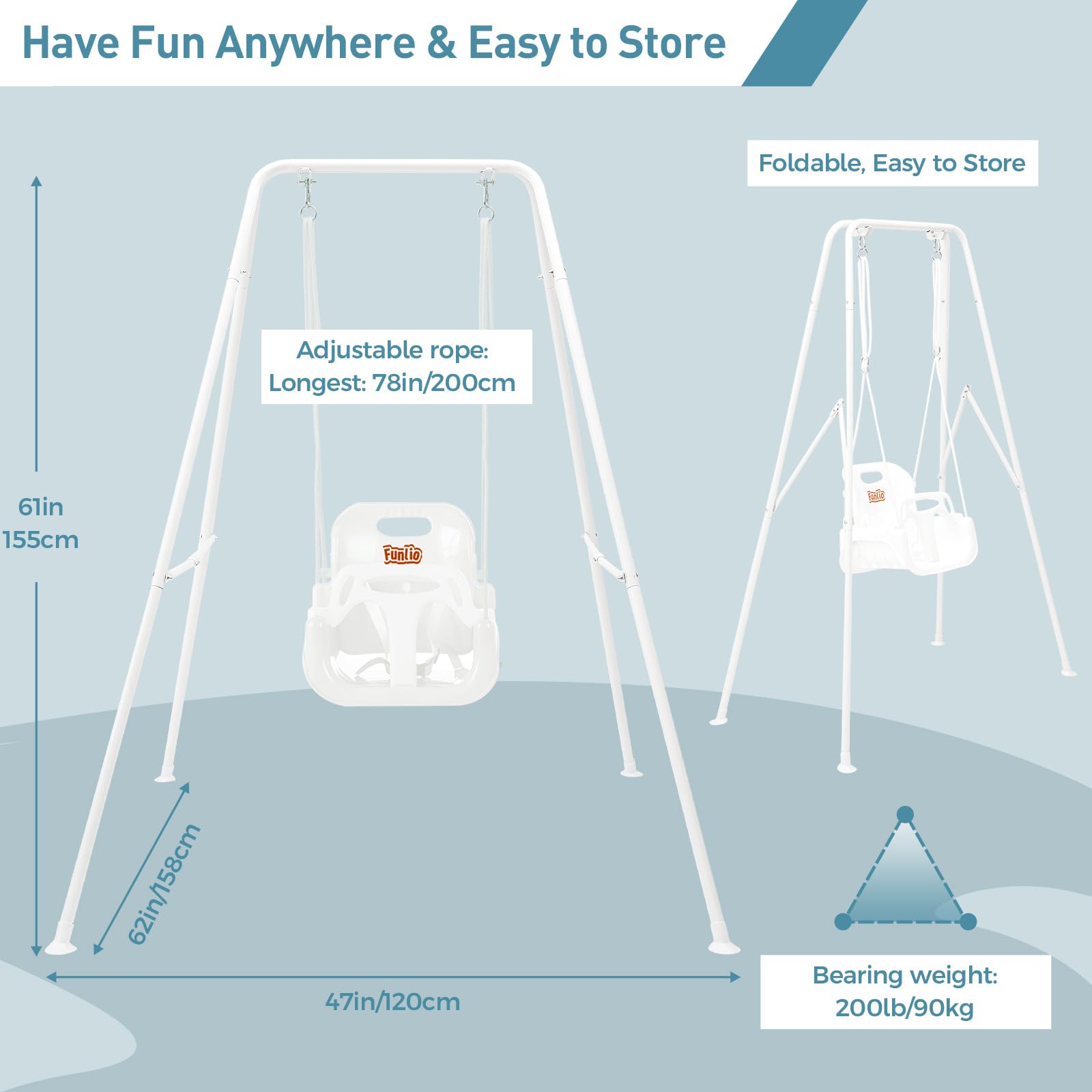 FUNLIO foldable storage design makes cleanup quick after playtime