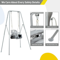 Funlio toddler swing designed for indoor and outdoor use with durability