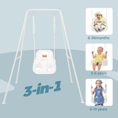 FUNLIO toddler swing with sandbags emphasizes stability for outdoor play