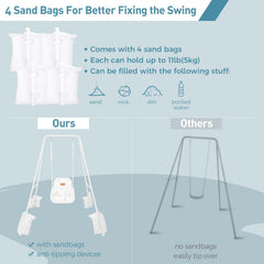 FUNLIO steel-frame swing offers durable support for safe play