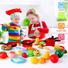 FunMission cuttable fruits and vegetables for easy, safe pretend slicing play