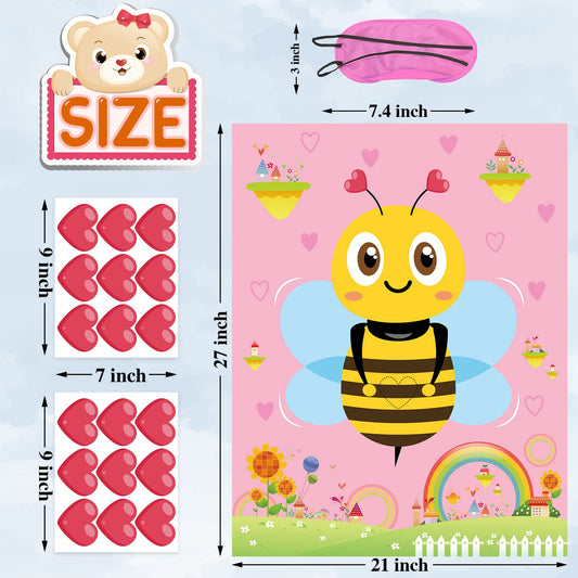 Funnlot 36 heart stickers ready for reusable heart pin game