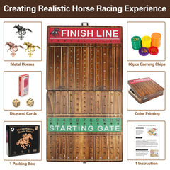 FUNNYB&G horse race board setup showing expanded play area for gatherings.