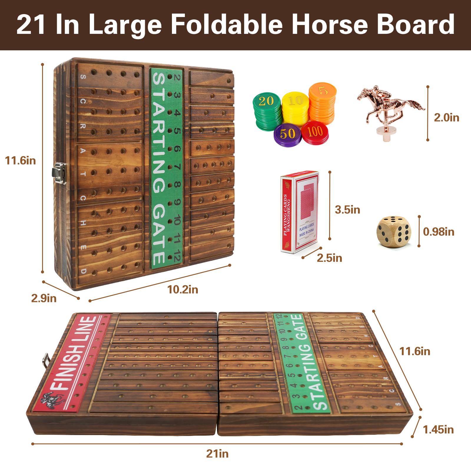 FUNNYB&G solid wood race board with durable construction for repeated use.