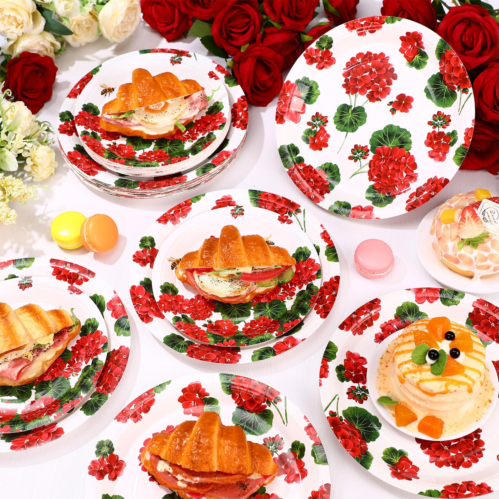 Funnymoom floral theme plates ideal for baby showers