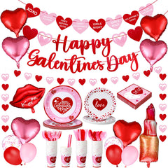 Funnymoom galentine heart banner decor for wall display and photo moments