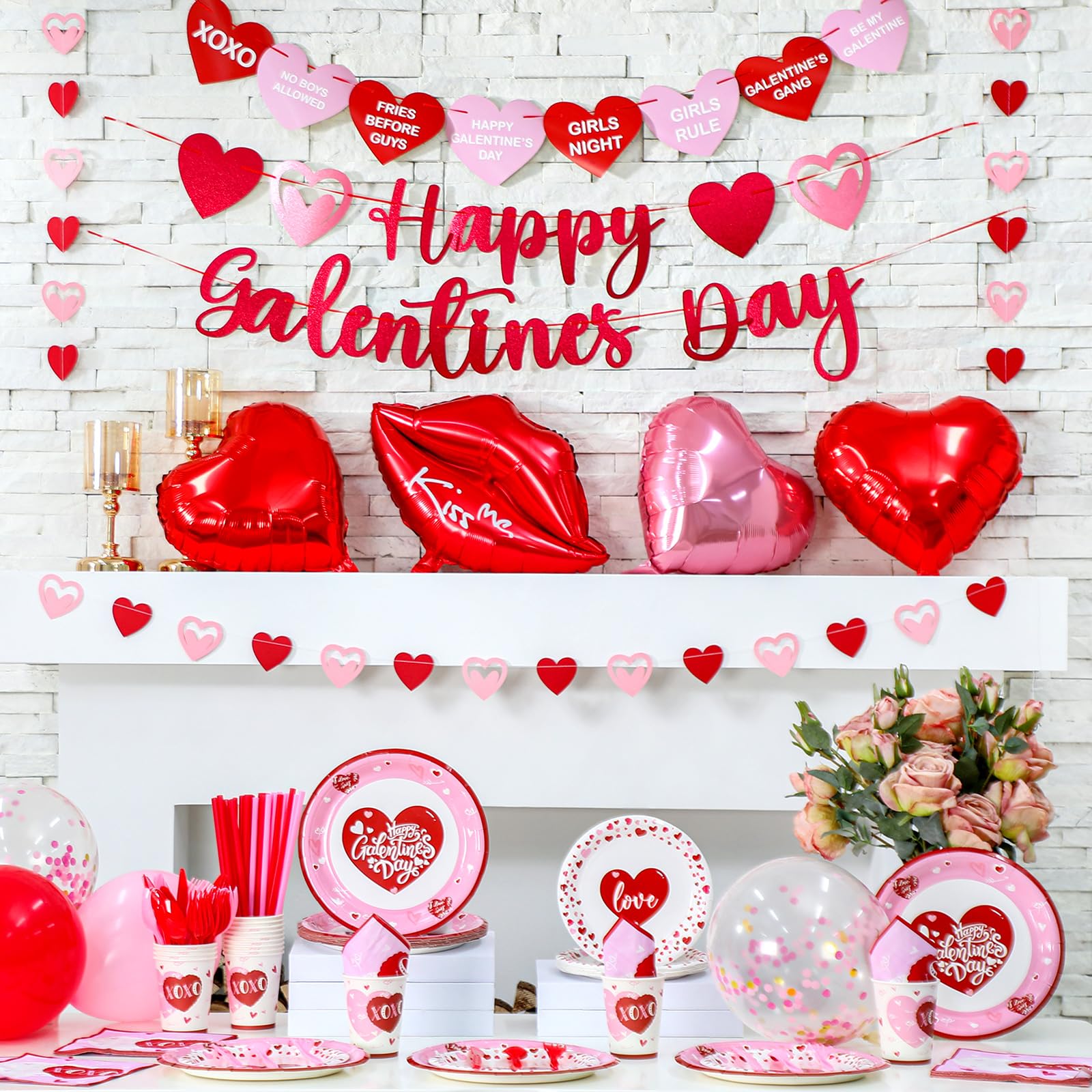 Funnymoom utensils for easy serving with coordinated galentine style