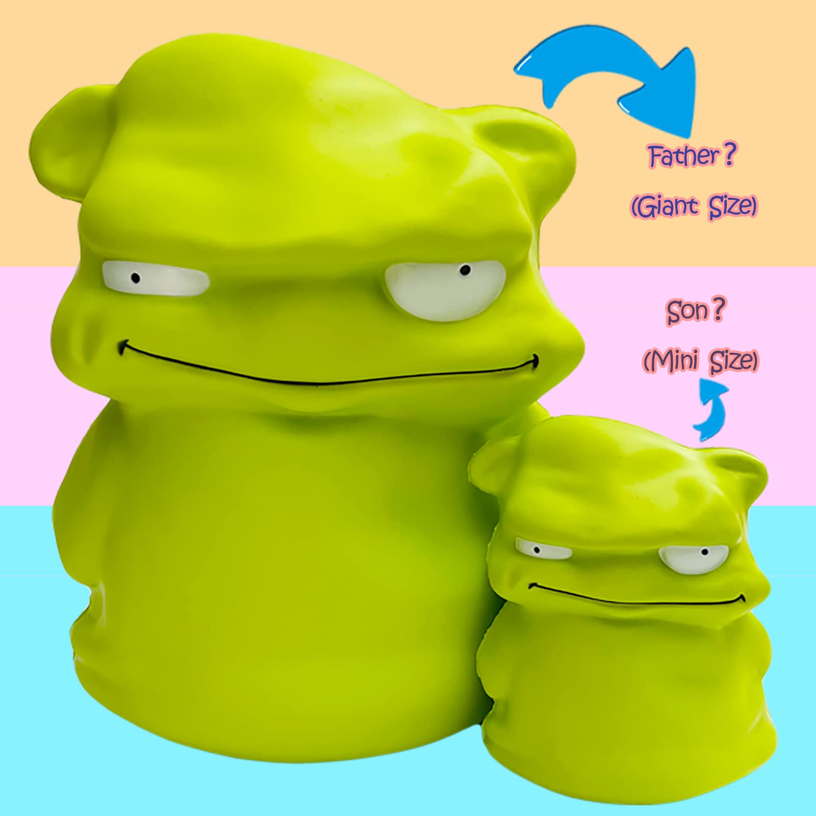 Funnysquee green monster squishy suited for Christmas gifting.
