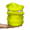 Funnysquee giant green monster squishy for stress relief and fidget fun.