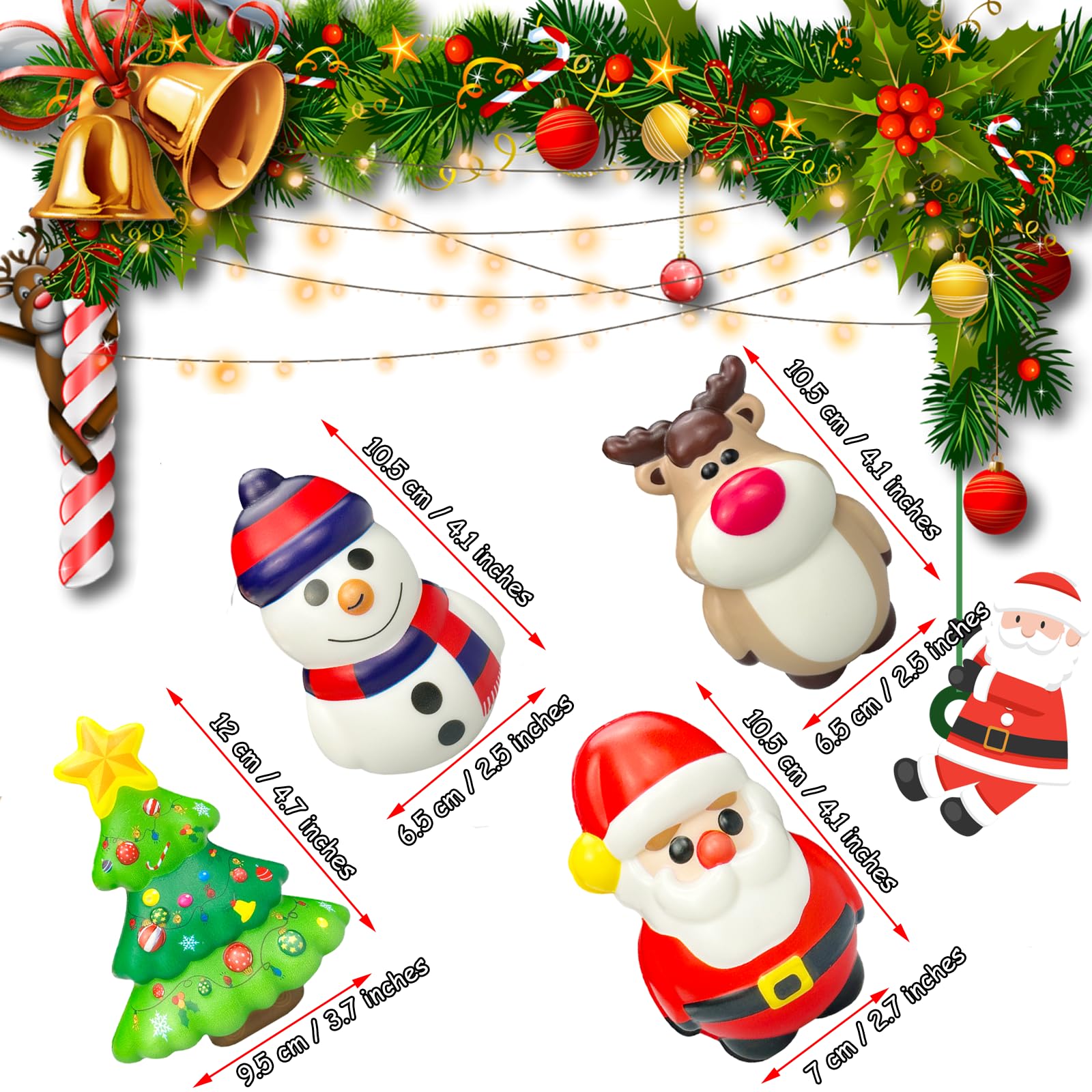 Funnysquee Snowman stress ball set with cheerful winter design