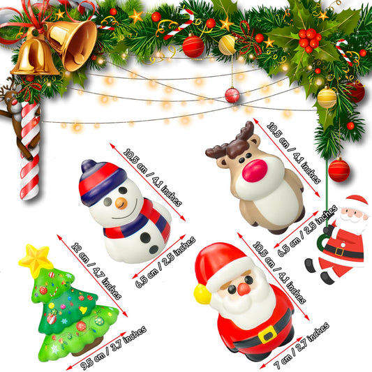 Funnysquee Snowman stress ball set with cheerful winter design