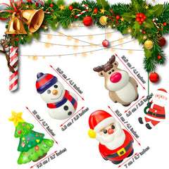 Funnysquee Snowman stress ball set with cheerful winter design
