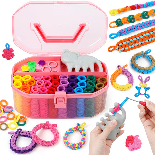 FUNiOi Kids Art & Craft Kit contents show vibrant bands for creative DIY projects
