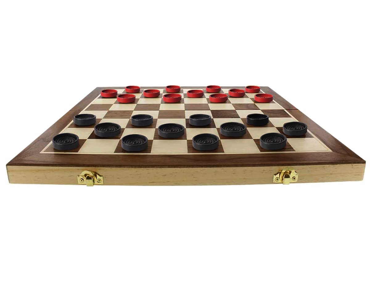 Fun+1 Toys! stackable ridges keep checkers pieces aligned during play.
