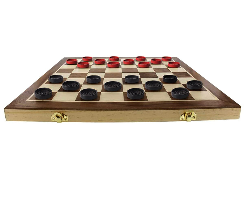 Fun+1 Toys! stackable ridges keep checkers pieces aligned during play.