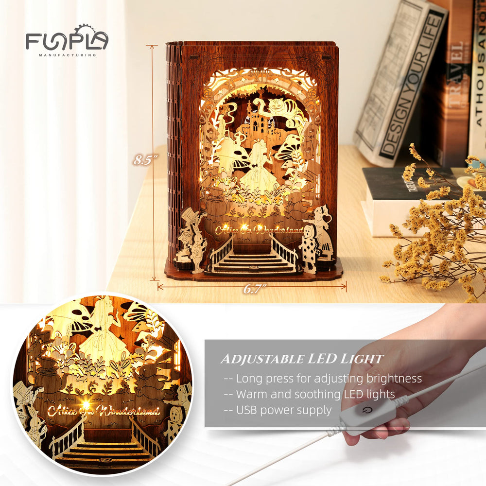 FUNPOLA Alice in Wonderland decor puzzle doubles as a stylish bedside light.