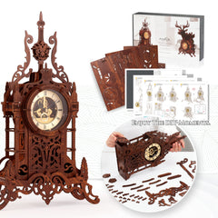 FUNPOLA LED 3D Clock Tower in room, serving as functional decor.