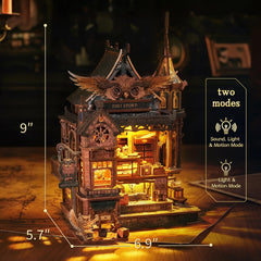 FUNPOLA owl post office interior detail highlights mail counter and shelves for realism.
