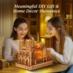 FUNPOLA Notre Dame puzzle packaging makes a ready-to-gift DIY project
