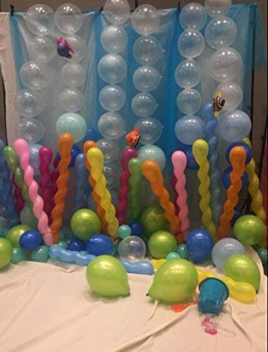 FUNPRT assorted color balloons brightening birthday party setups.
