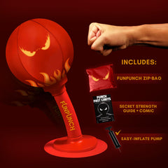 FunPunch Rage Bag with suction cup attachment offers versatile mounting and easy setup.