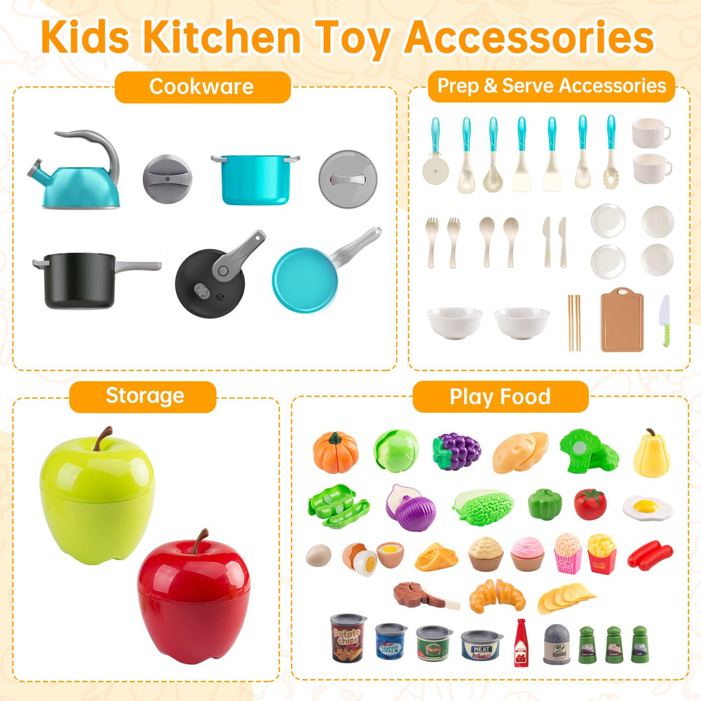 Funpynani green apple storage bin tidies up play food