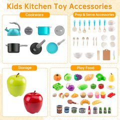 Funpynani green apple storage bin tidies up play food