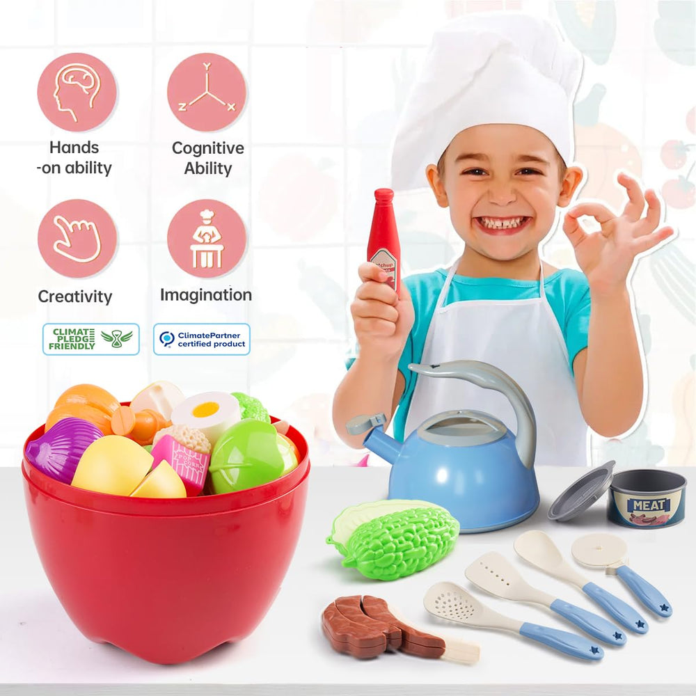 Funpynani peel-slice-shell action play food for sensory play