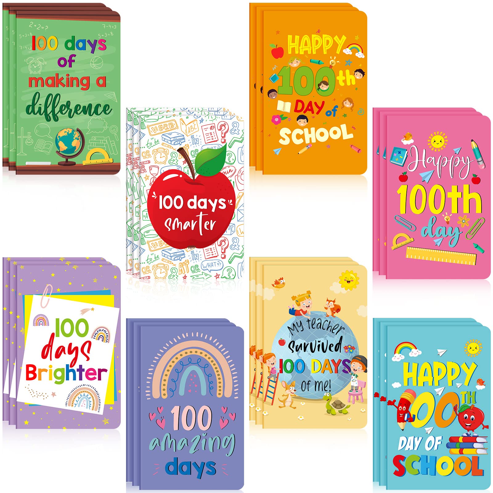 Funrous 24-pcs mini pocket notebooks collection for quick notes on the go