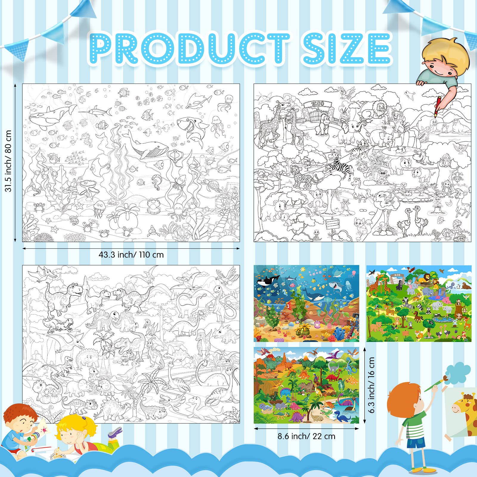 Funrous dinosaur theme giant poster for bold, creative art