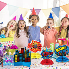 Funrous assembled display showing cohesive hero theme decor