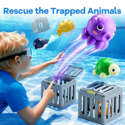 Funscape dive cages with weighted bottoms for reliable dives