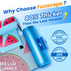 Funscape float with ergonomic headrest and backrest supports neck comfort.