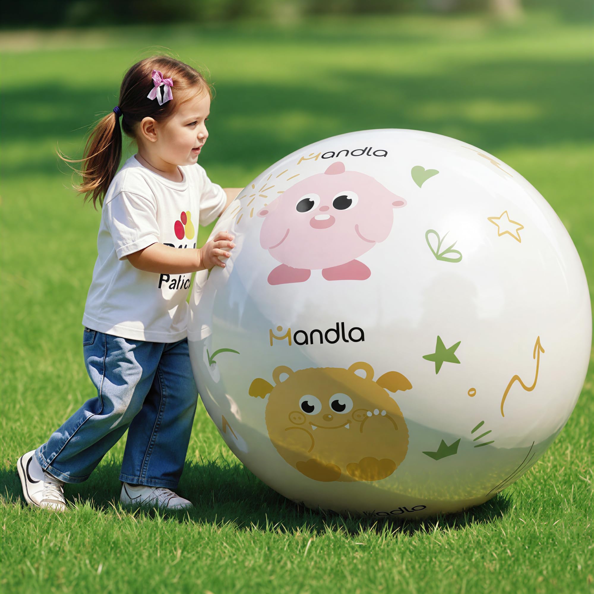 Funscape giant 31-5 inch beach ball ready for outdoor play and parties.