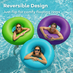 Funscape large purple 44-inch float ring for group pool fun.