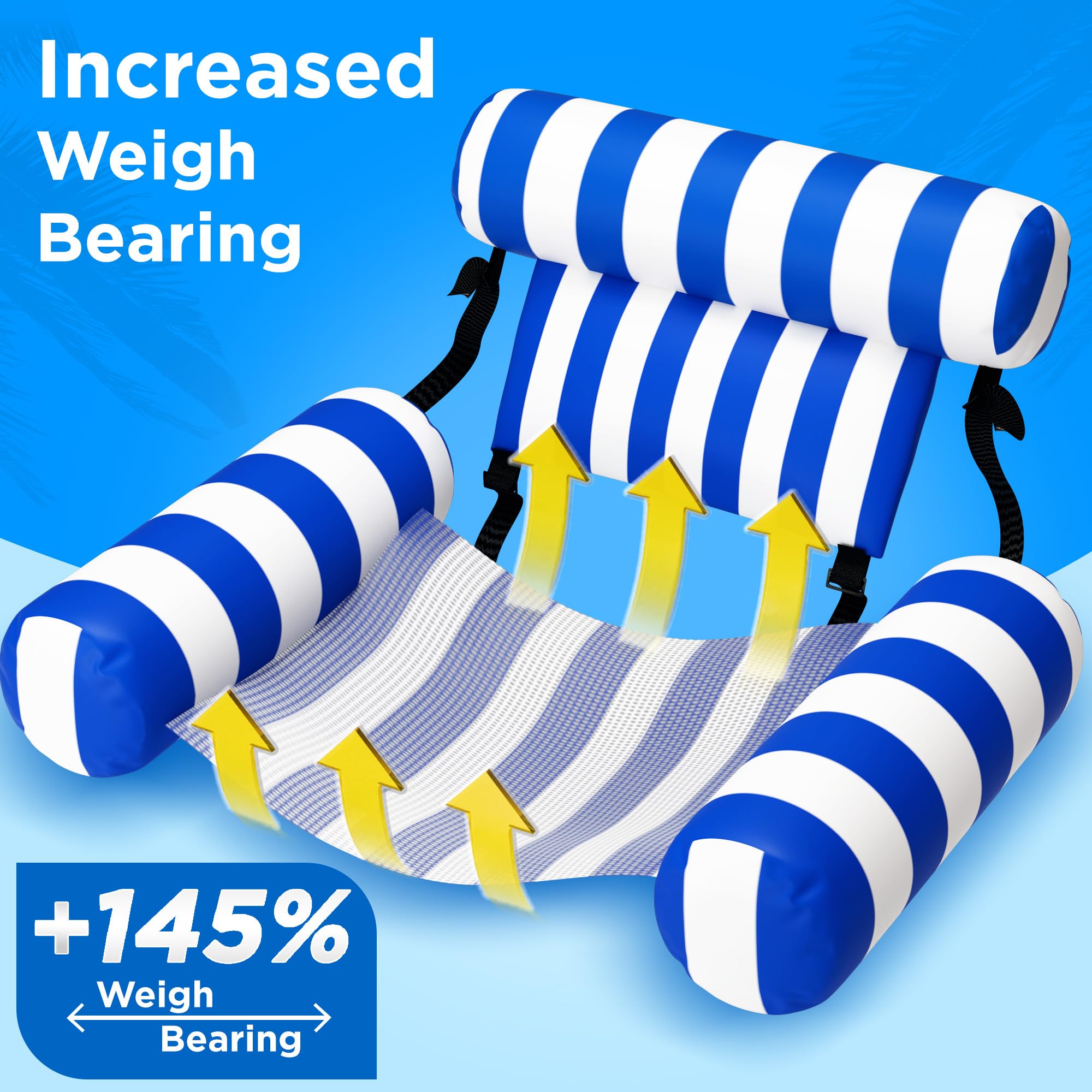 Funscape U-shaped design partially submerges the body for a refreshing float