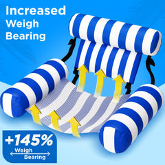 Funscape U-shaped design partially submerges the body for a refreshing float
