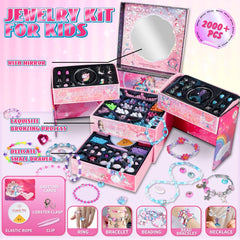 Open gift box reveals a mirror and four drawers of surprise treasures.