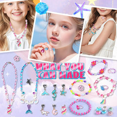 FUNSENLY unicorn and mermaid beads spark imaginative accessory crafting.